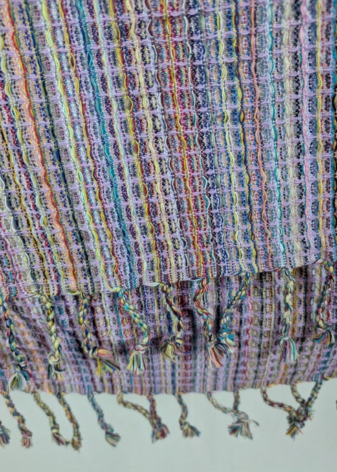 Zuma Stripe Turkish Beach Towel – 100% Organic Turkish Cotton, Raised Waffle Weave, Quick - Dry, 40” x 70” - The Bali Market